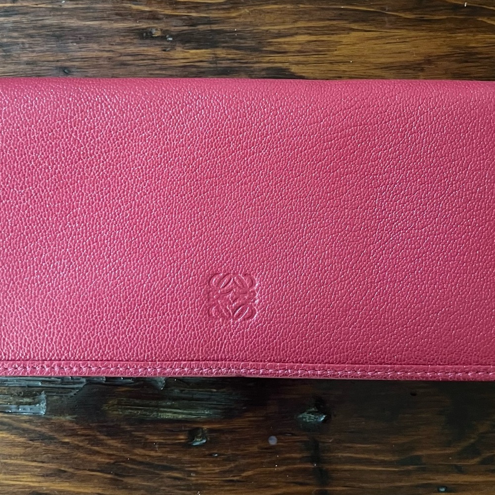 LOEWE Red Leather Wallet
